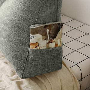 SOGA 2X 100cm Light Grey Triangular Wedge Bed Pillow Headboard Backrest Bedside Tatami Cushion Home Decor