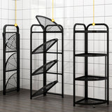 SOGA 2X 4 Tier Steel Triangular Corner Stand Portable Storage Organize
