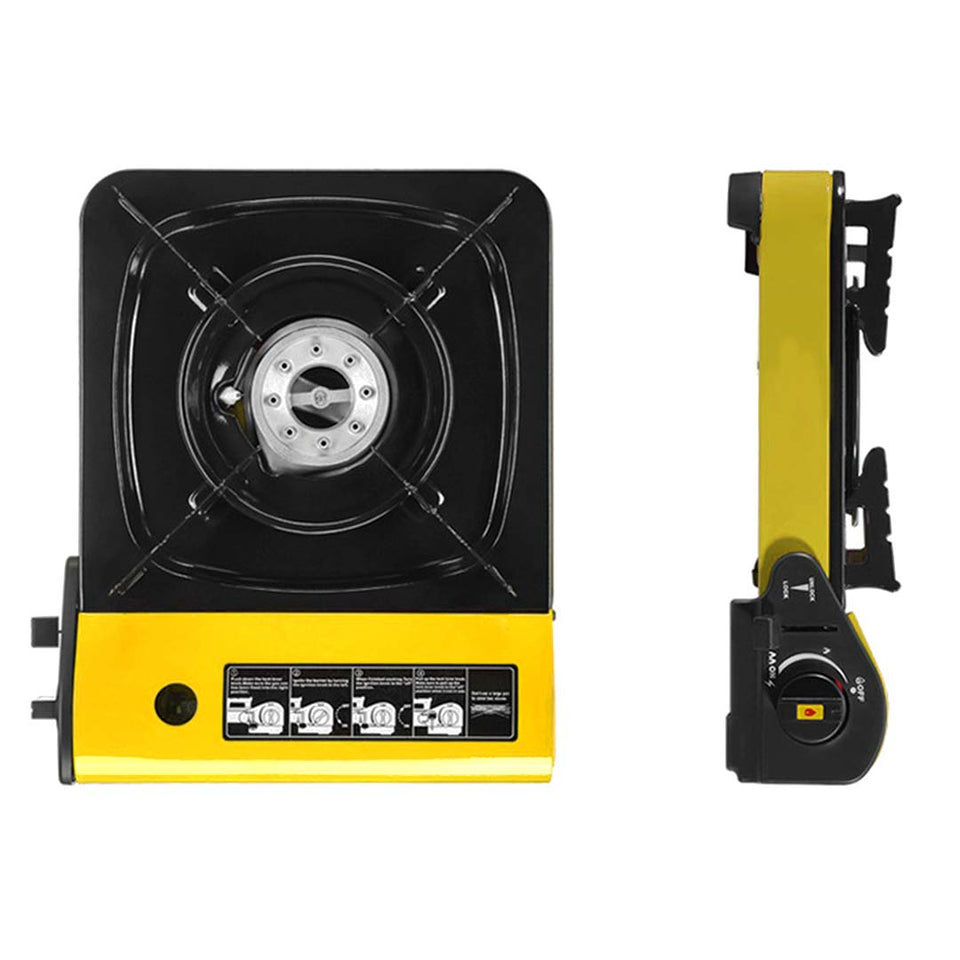 Portable Gas Stove Cooker Butane BBQ Camping Party Gas Burner Outdoor Yellow