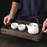 SOGA Walnut Rectangle Serving Tray Large