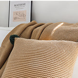 SOGA 2X Coffee Tassel Fringe Knitting Blanket Warm Cozy Woven Cover Couch Bed Sofa Home Decor