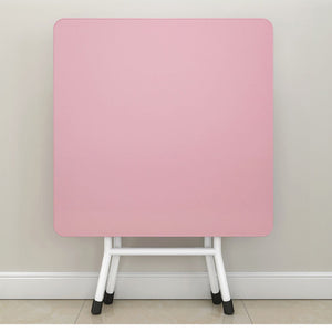 SOGA 2X White Portable Square Table Standing Legs Foldable Furniture Home Decor