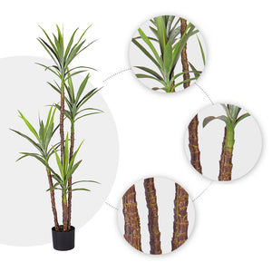 SOGA 2X 180cm Artificial Natural Green Dracaena Yucca Tree Fake Tropical Indoor Plant Home Office Decor