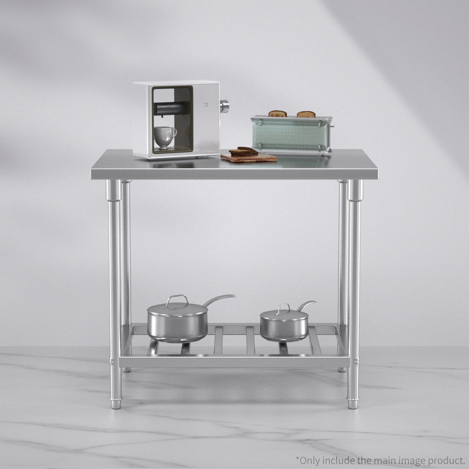 SOGA Commercial Catering Kitchen Stainless Steel Prep Work Bench Table 100*70*85cm