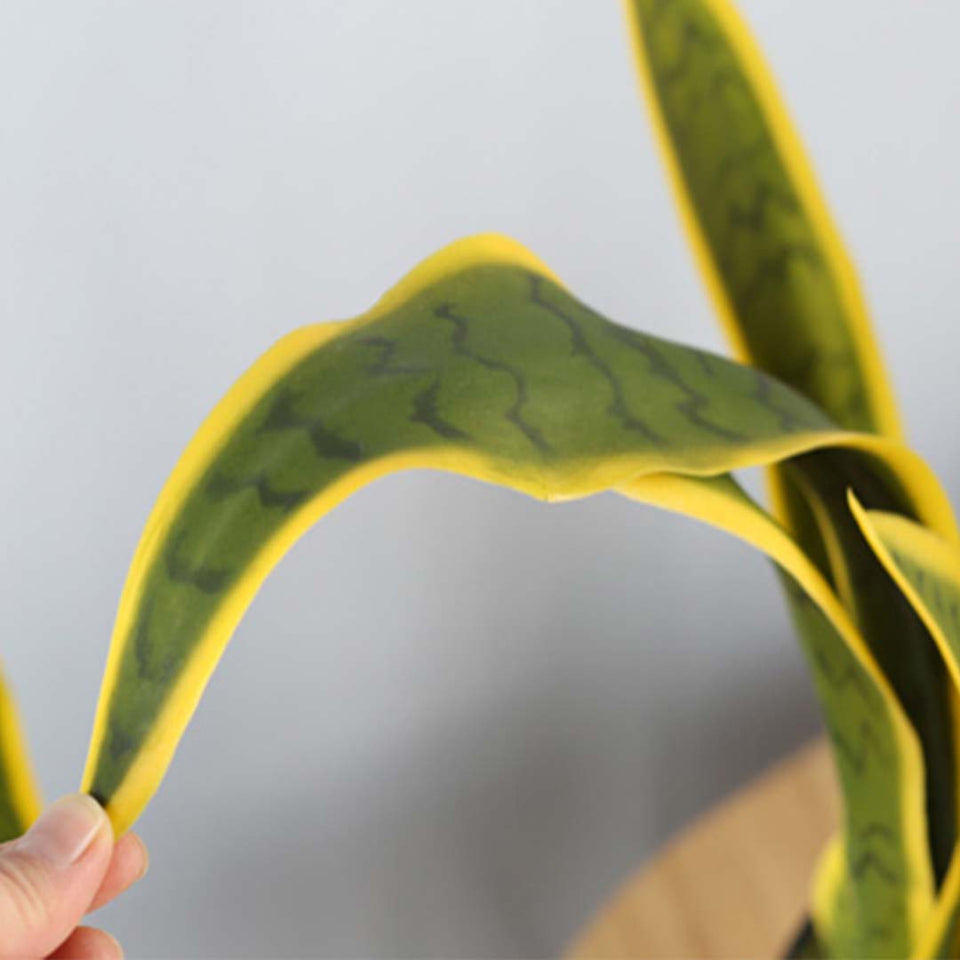 SOGA 2X 70cm Artificial Indoor Yellow Edge Tiger Piran Fake Decoration Tree Flower Pot Plant