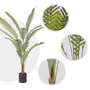 SOGA 240cm Artificial Green Rogue Hares Foot Fern Tree Fake Tropical Indoor Plant Home Office Decor
