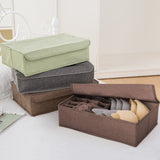 SOGA 2X Coffee Flip Top Underwear Storage Box Foldable Wardrobe Partition Drawer Home Organiser