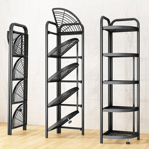 SOGA 2X 5 Tier Steel Triangular Corner Stand Portable Storage Organizer
