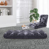 SOGA 4X Floor  Recliner Folding Lounge Sofa Futon Couch Folding Chair Cushion Grey