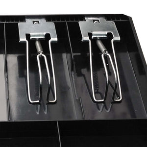 SOGA 2X 4 Bills 8 Coins Spare Cash Tray Black Heavy Duty