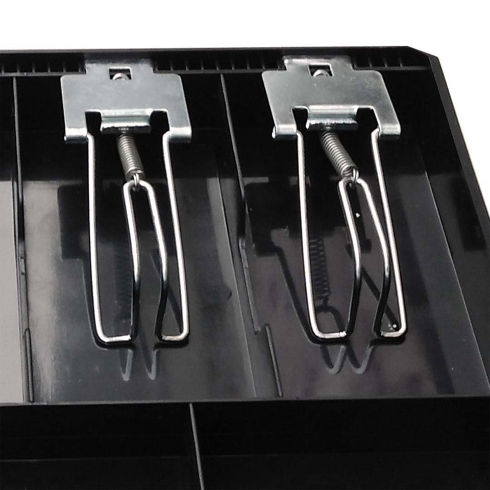 SOGA 2X 4 Bills 8 Coins Spare Cash Tray Black Heavy Duty
