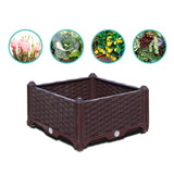 SOGA 40cm Raised Planter Box Vegetable Herb Flower Outdoor Plastic Plants Garden Bed