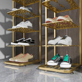 SOGA 6 Tier Gold Plated Metal Shoe Organizer Space Saving Portable Footwear Storage Shelf