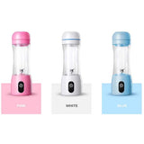SOGA 380ml Portable Mini USB Rechargeable Handheld Fruit Mixer Juicer Blue