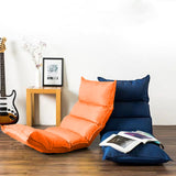 SOGA Foldable Tatami Floor Sofa Bed Meditation Lounge Chair Recliner Lazy Couch Orange