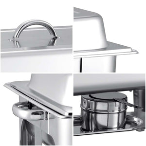 SOGA 4X 9L Stainless Steel 3 Pans Bain-marie Chafing Catering Dish Buffet Food Warmer