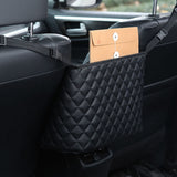 SOGA 2X Black Leather Car Storage Portable Hanging Organizer Backseat Multi-Purpose Interior Accessories Bag