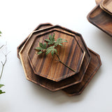 SOGA 25cm Octagon Wooden Acacia Food Serving Tray Charcuterie Board Centerpiece  Home Decor