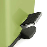 SOGA 2X Foot Pedal Stainless Steel Rubbish Recycling Garbage Waste Trash Bin Square 6L Green