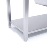SOGA Stainless Steel Work Bench Right Dual Sink Commercial Restaurant Kitchen Food Prep Table 160*70*85