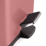 SOGA 2X Foot Pedal Stainless Steel Rubbish Recycling Garbage Waste Trash Bin Square 12L Pink
