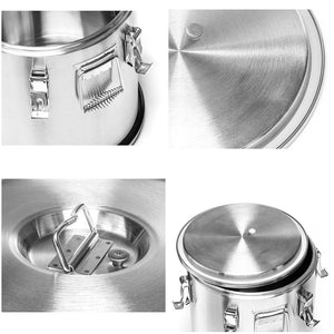 SOGA 15L 304 Stainless Steel Insulated Food Carrier Warmer Container with Anti Slip Rubber Bottom