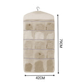 SOGA White Double Sided Hanging Storage Bag Underwear Bra Socks Mesh Pocket Hanger Home Organiser