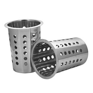 SOGA 2X 18/10 Stainless Steel Commercial Conical Utensils Cutlery Holder with 6 Holes