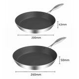 SOGA Dual Burners Cooktop Stove, 20cm and 26cm Induction Frying Pan Skillet