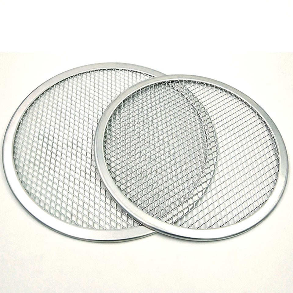 SOGA 6X 12-inch Round Seamless Aluminium Nonstick Commercial Grade Pizza Screen Baking Pan
