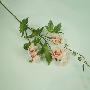 SOGA 8 Bunch Artificial Silk Hibiscus 3 Heads Flower Fake Bridal Bouquet Table Decor Pink