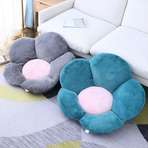 SOGA 2X Green Whimsical Big Flower Shape Cushion Soft Leaning Bedside Pad Floor Plush Pillow Home Decor