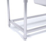 SOGA Commercial Kitchen Sink Work Bench Stainless Steel Food Prep 160*70*85cm