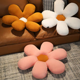 SOGA Coffee Daisy Flower Shape Cushion Soft Leaning Bedside Pad Floor Plush Pillow Home Decor
