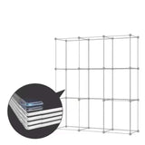 SOGA 10 Cubes Blue Castle Print Portable Wardrobe Divide-Grid Modular Storage Organiser Foldable Closet