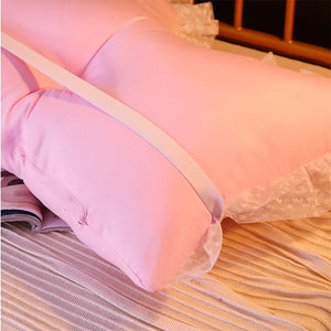 SOGA 4X 180cm Pink Princess Bed Pillow Headboard Backrest Bedside Tatami Sofa Cushion with Ruffle Lace Home Decor