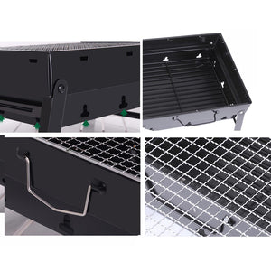SOGA 43cm Portable Folding Thick Box-Type Charcoal Grill for Outdoor BBQ Camping