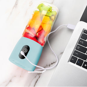 SOGA Portable Mini USB Rechargeable Handheld Juice Extractor Fruit Mixer Juicer Blue