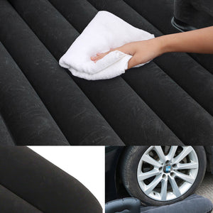 SOGA Black Stripe Inflatable Car Mattress Portable Camping Rest Air Bed Travel Compact Sleeping Kit Essentials