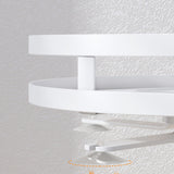 SOGA 3 Tier Steel White Round Rotating Multi-Function Kitchen Portable Storage Spice Seasoning Kitchen Countertop Organiser Shelf