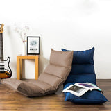 SOGA 4X Foldable Tatami Floor Sofa Bed Meditation Lounge Chair Recliner Lazy Couch Khaki
