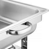 SOGA 4X 3L Triple Tray Stainless Steel Roll Top Chafing Dish Food Warmer