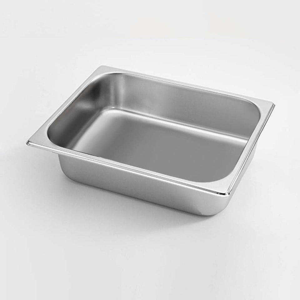 SOGA 4X Gastronorm GN Pan Full Size 1/2 GN Pan 6.5cm Deep Stainless Steel Tray With Lid