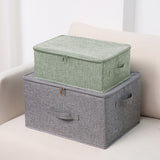 SOGA 2X Green Small Portable Double Zipper Storage Box Moisture Proof Clothes Basket Foldable Home Organiser