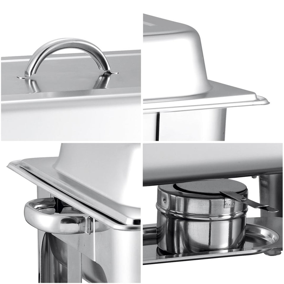 SOGA Stainless Steel Chafing 9L Catering Dish Food Warmer