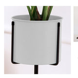 SOGA 70cm Tripod Flower Pot Plant Stand with White Flowerpot Holder Rack Indoor Display