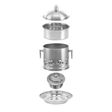 SOGA 2X Stainless Steel Mini Asian Buffet Hot Pot Single Person Shabu Alcohol Stove Burner with Lid