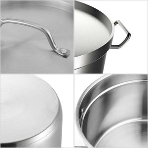 SOGA 2X Commercial 304 Stainless Steel Steamer With 2 Tiers Top Food Grade 35*22cm