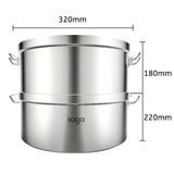 SOGA 2 Tier 304 Stainless Steel Steamer 32x22cm