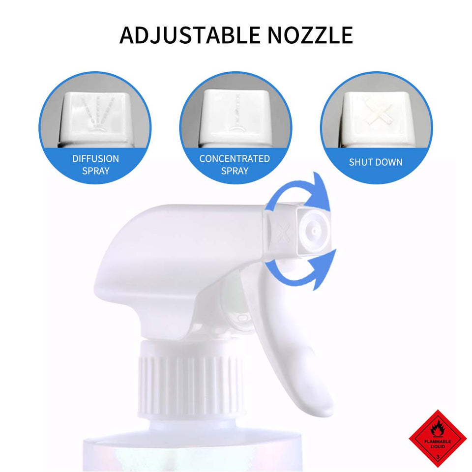 4X 500ml Standard Grade Disinfectant Anti-Bacterial Alcohol Spray Bottle